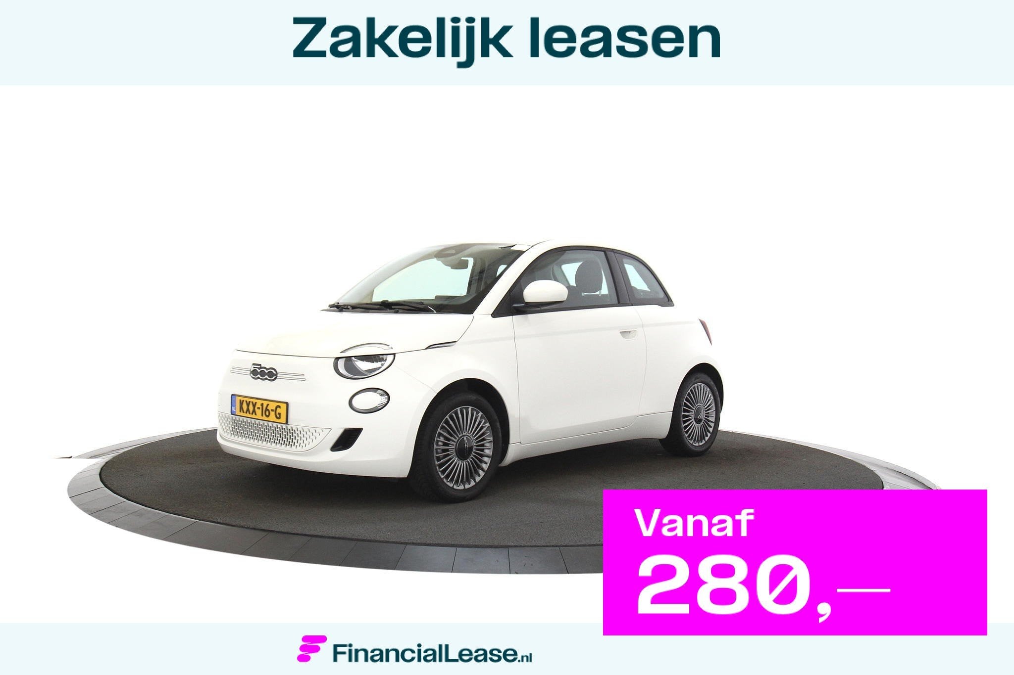 Fiat 500 42 kWh lm 16'' Virtual cockpit soh 96%, Automaat, Gebruikt, 0 kWh, 4 stoelen