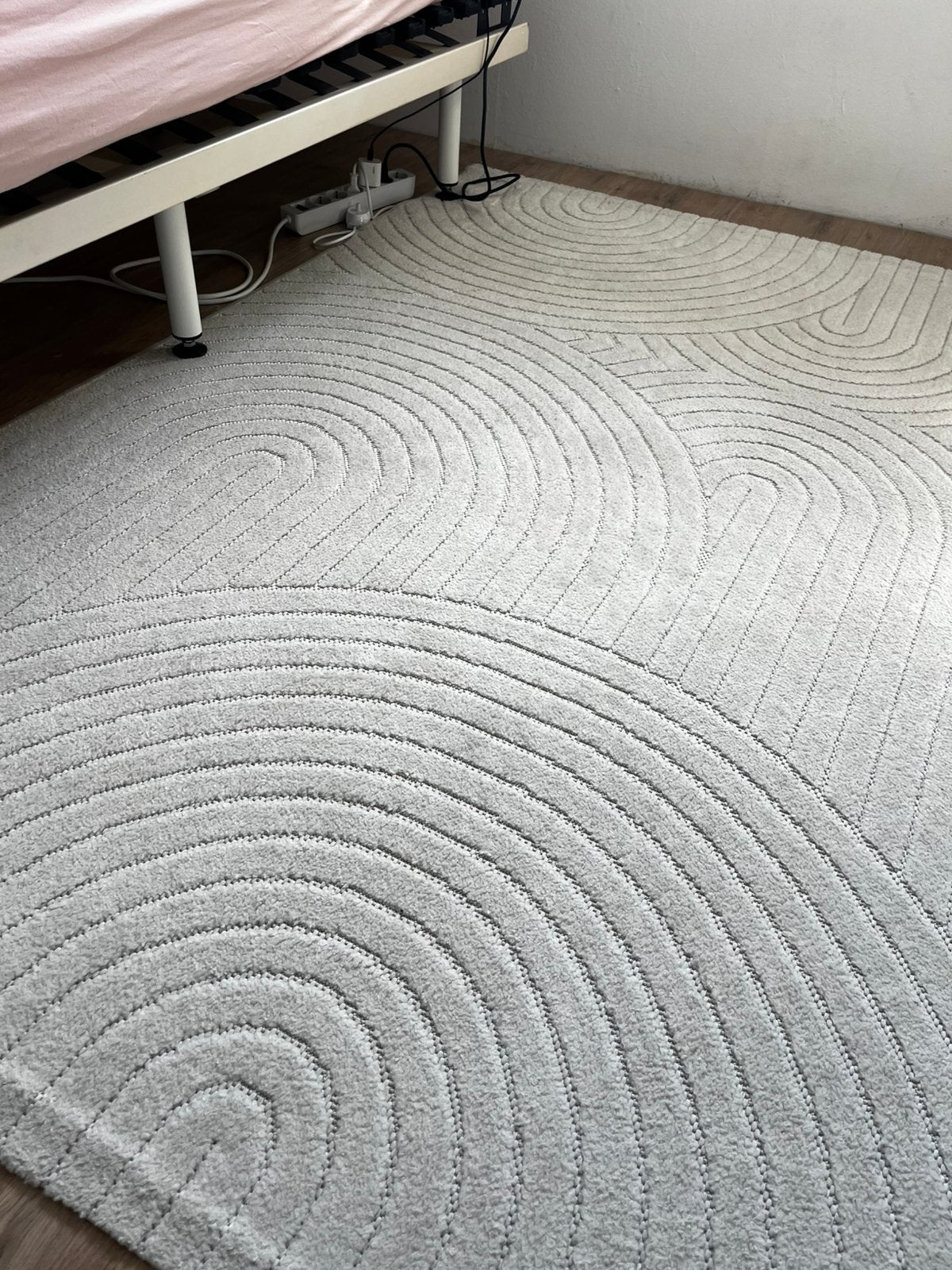Wit vloerkleed / tapijt - 133x190cm, Ophalen, Gebruikt, 100 tot 150 cm, Wit