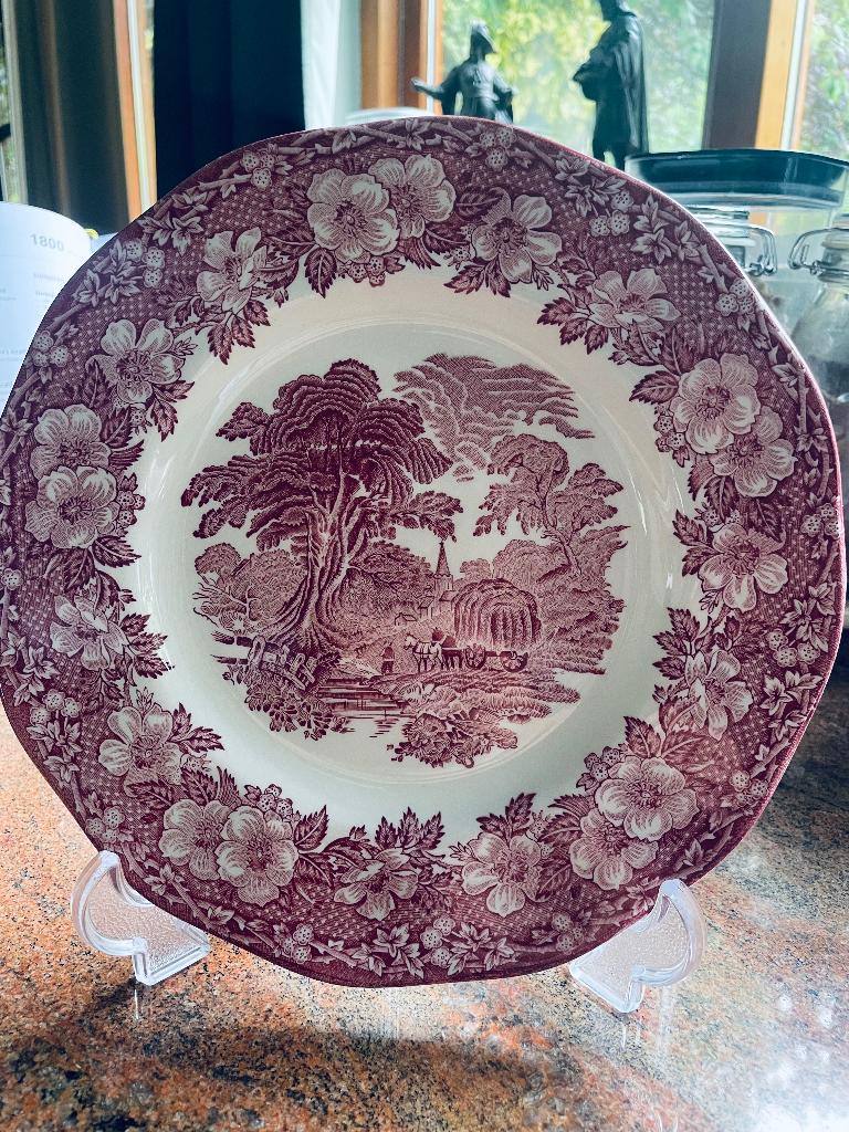 Enoch Wedgwood tuinstall bord Woodland, Antiek en Kunst, Antiek | Servies los, Ophalen of Verzenden