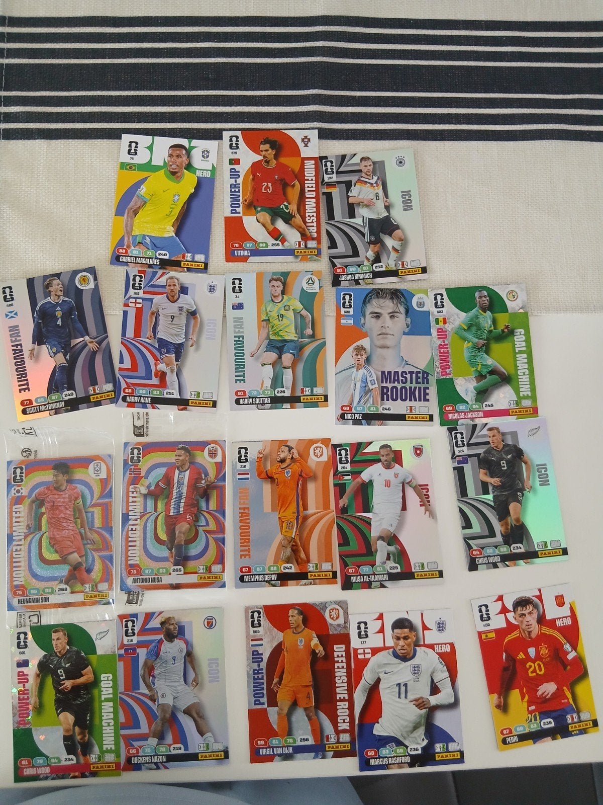 Panini World Cup 2026 Kaarten + Tin (prijs bespreekbaar), Ophalen of Verzenden, Zo goed als nieuw, Overige sporten, Spelerskaart