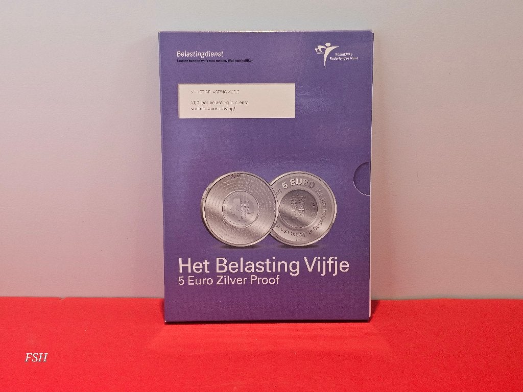 Nederland: 5 euro ivm 200 jaar Belasting. Kwaliteit: Proof., Ophalen of Verzenden, Koningin Beatrix, Euro's, Losse munt