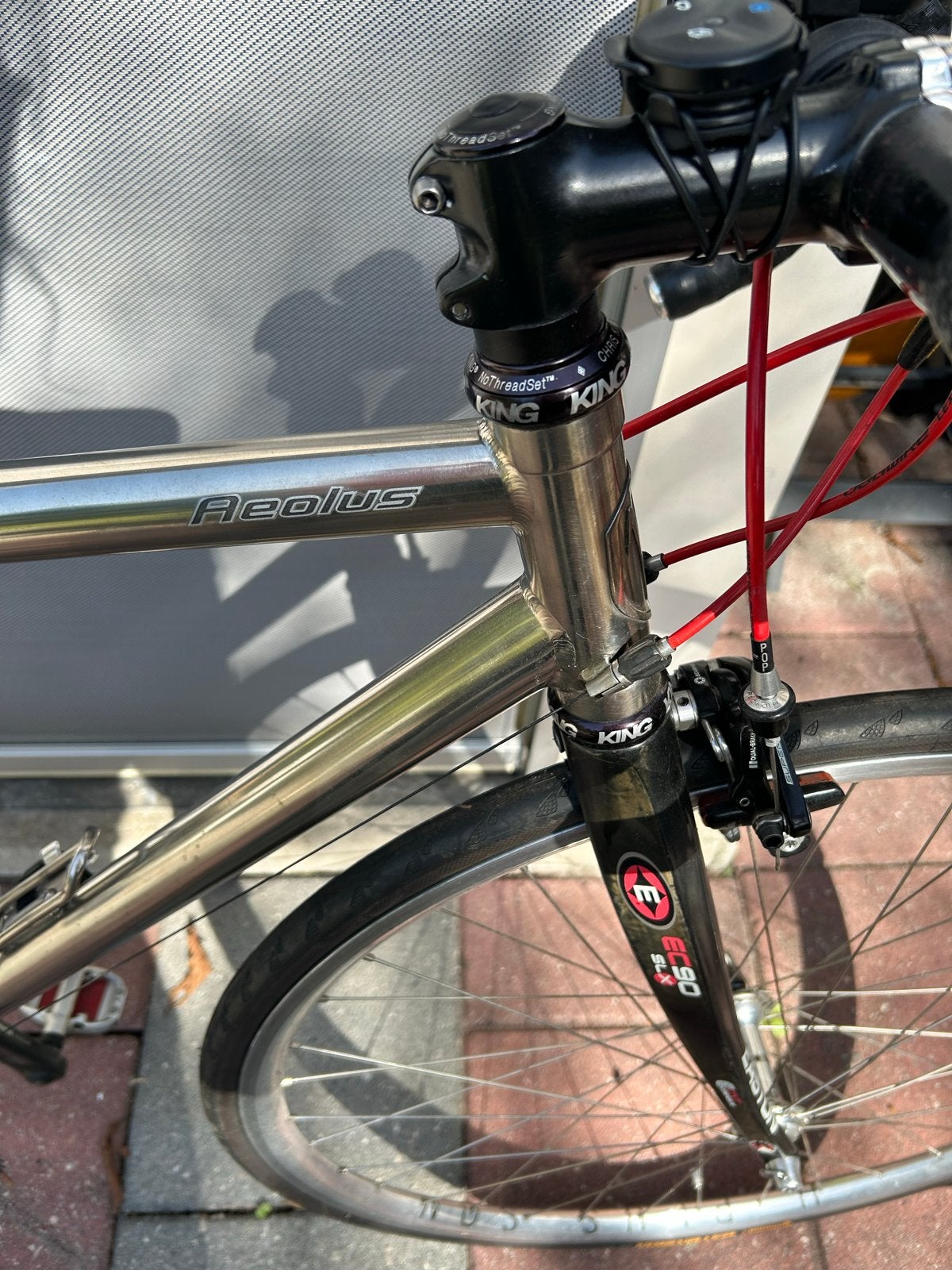 Titanium racefiets Aeolus, framemaat 54, Campagnolo Super Re, 10 tot 15 versnellingen, Zo goed als nieuw, 53 tot 57 cm, Overige merken