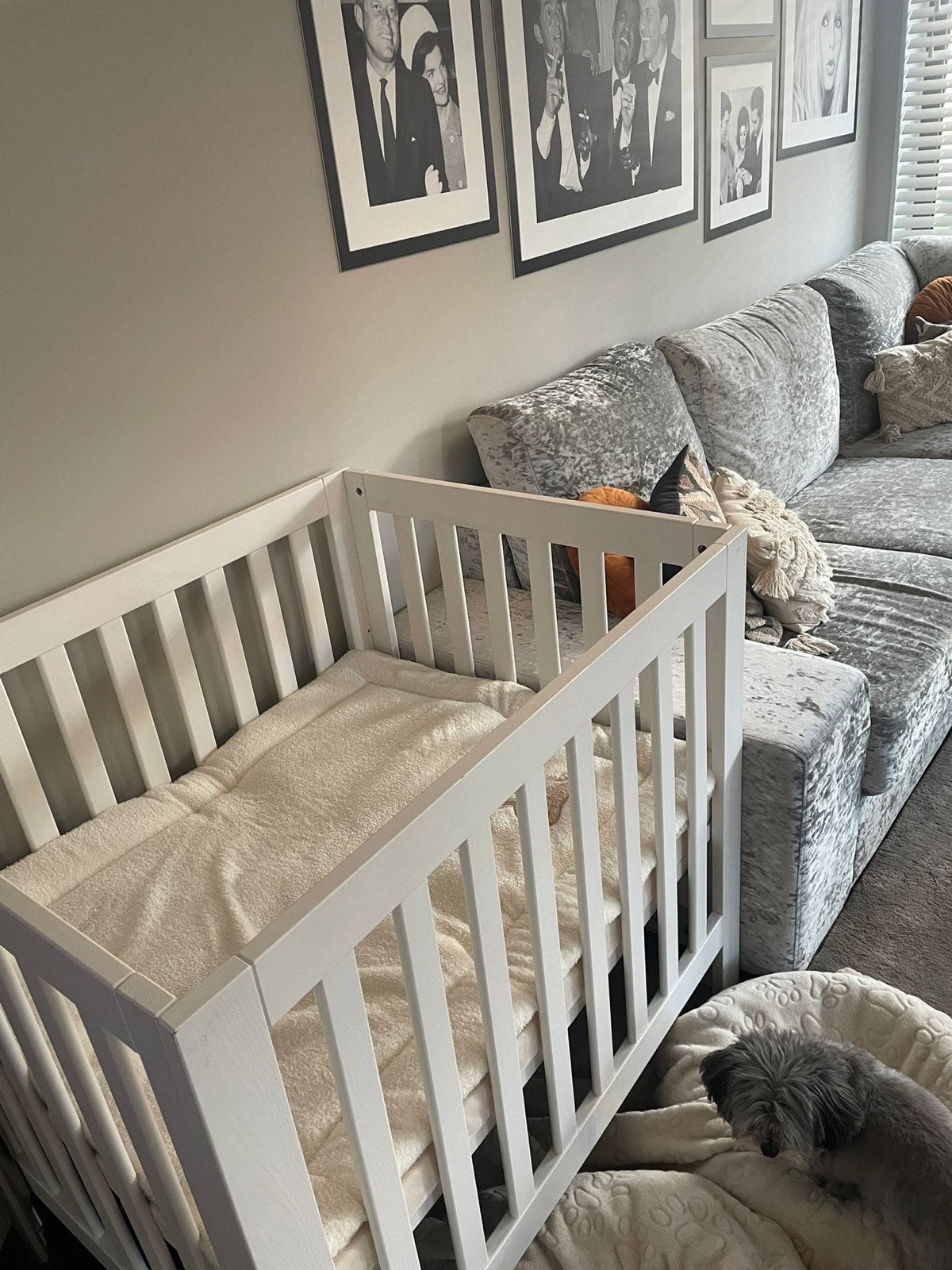 Witte box met matras en boxkleed., Kinderen en Baby's, Ophalen, 70 tot 85 cm, 140 tot 160 cm, Zo goed als nieuw