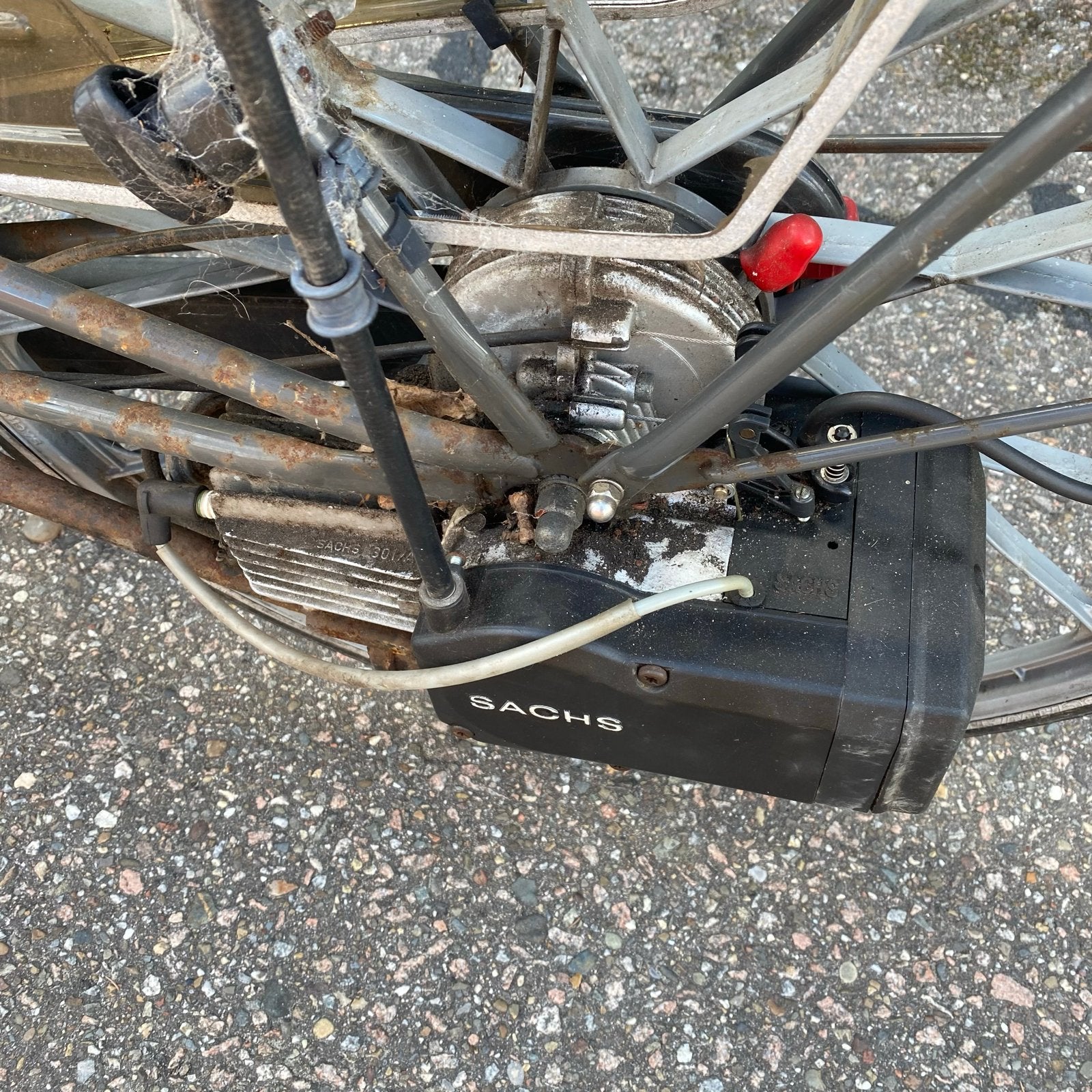 Tandem fiets met Sachs motor - Opknapper, Ophalen, Minder dan 10 versnellingen, Gebruikt, Velgrem