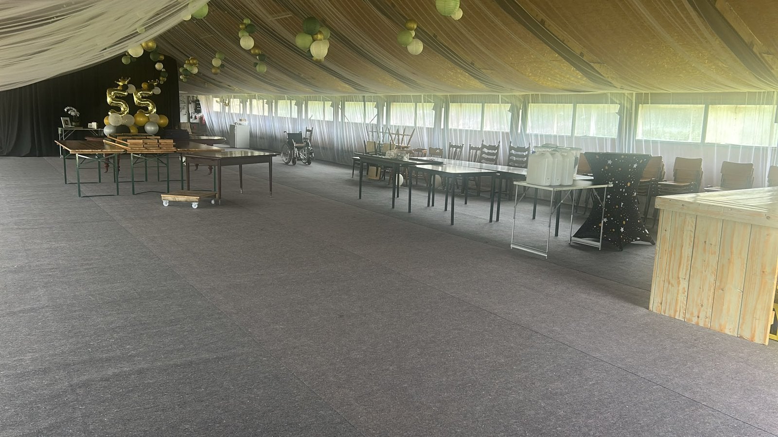 Ondervloerbedekking 2 keter breed lange lengte, Ophalen, 75 m² of meer, Tapijt, Gebruikt