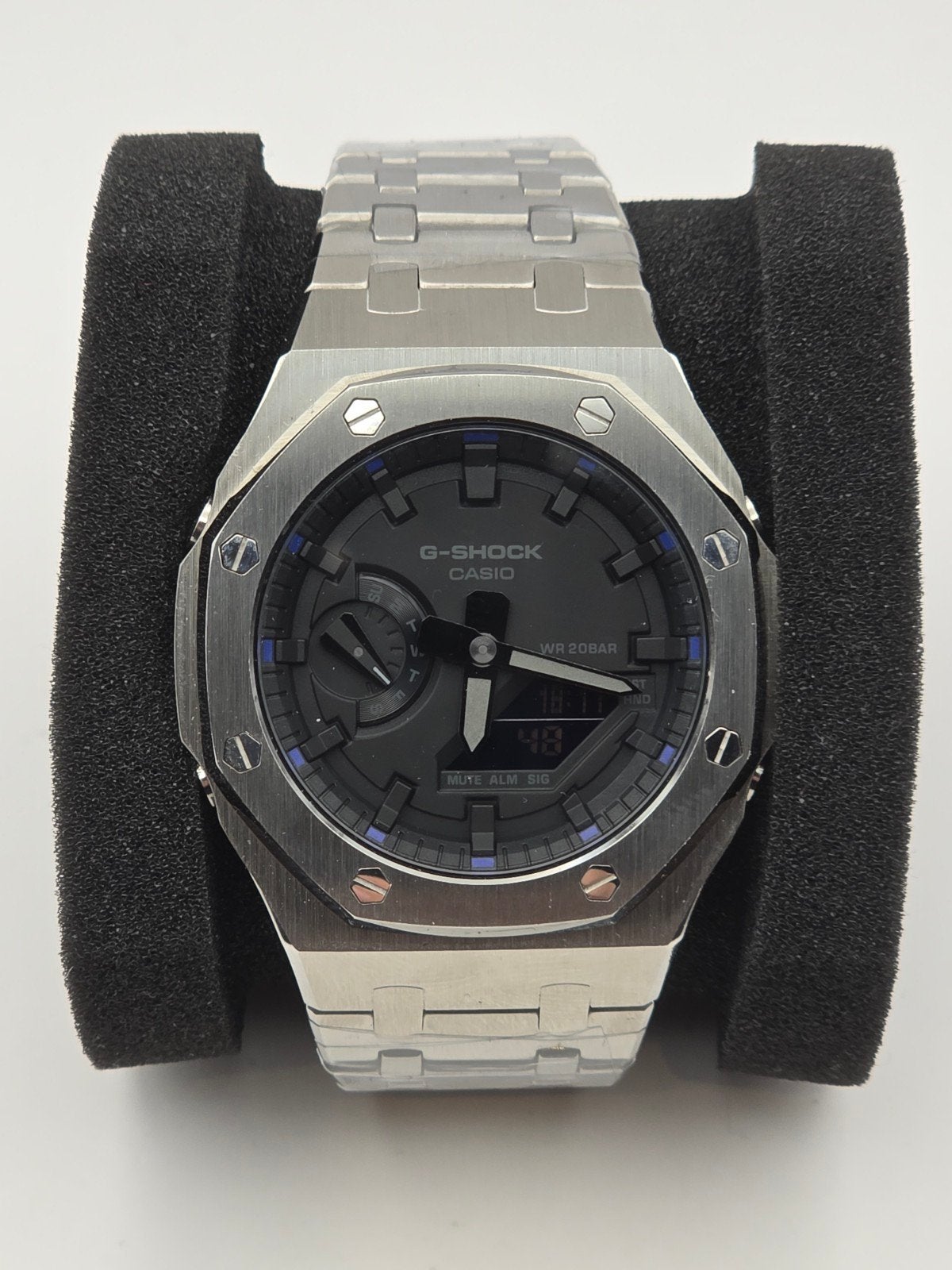 Casio G-Shock GA-2100-2AER Custom - Full Metal Zilver, Ophalen of Verzenden, Nieuw, Zilver, Casio G-Shock