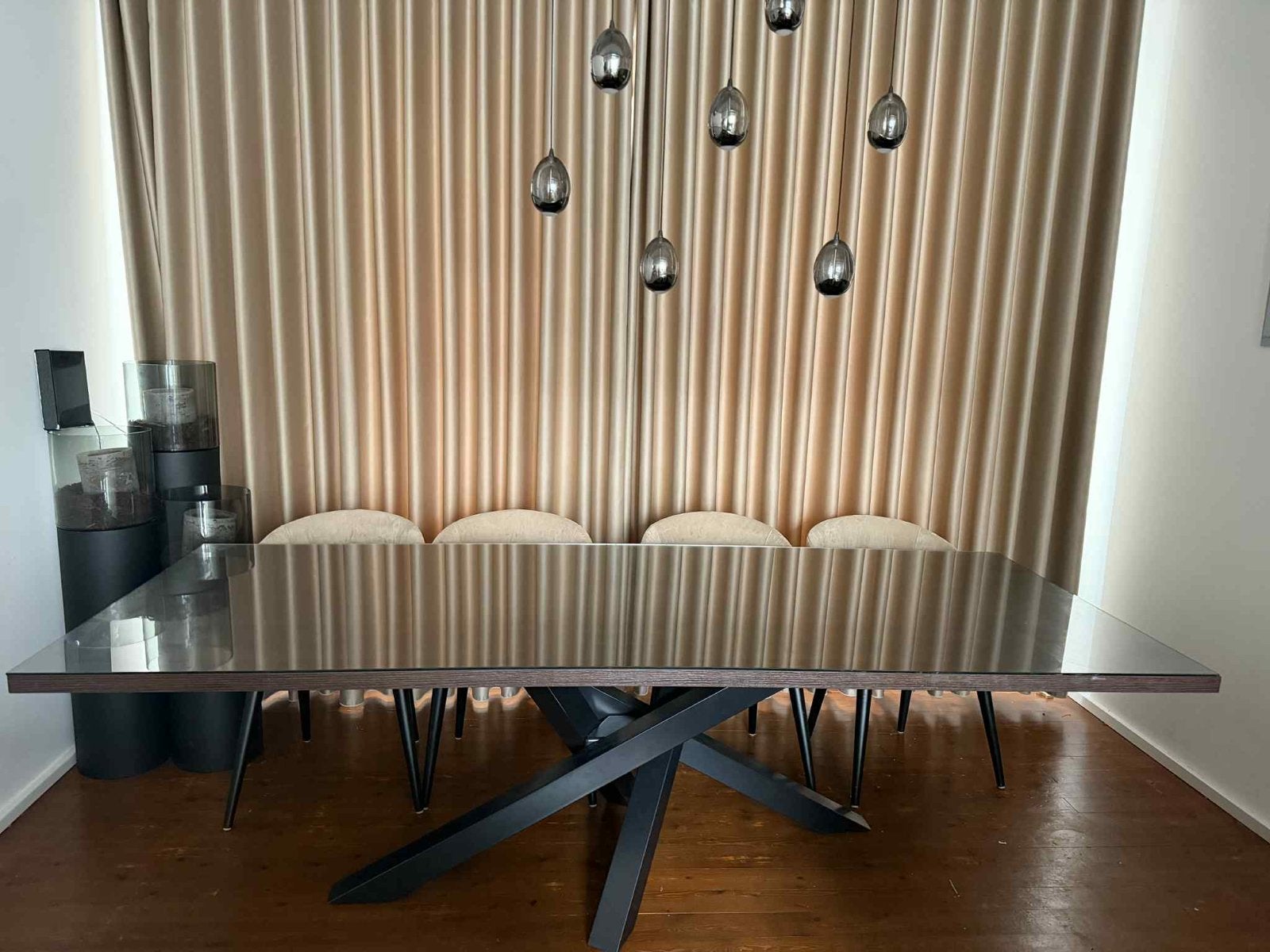 Luxe eettafel 250 x 100 cm inclusief 8 stoelen, Ophalen, 100 tot 150 cm, 200 cm of meer, Vijf personen of meer