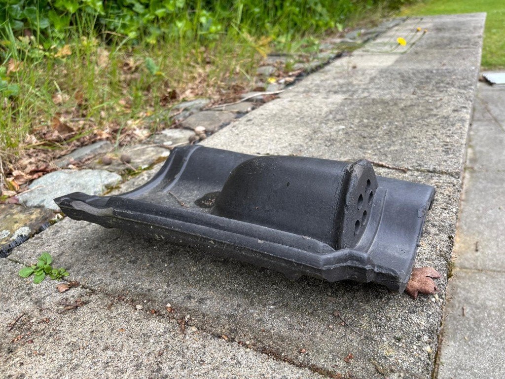 Van Oordt Ventilatiepannen dakpannen, Doe-het-zelf en Verbouw, Dakpannen en Dakbedekking, Ophalen, Gebruikt, Steen of Klei, Zwart