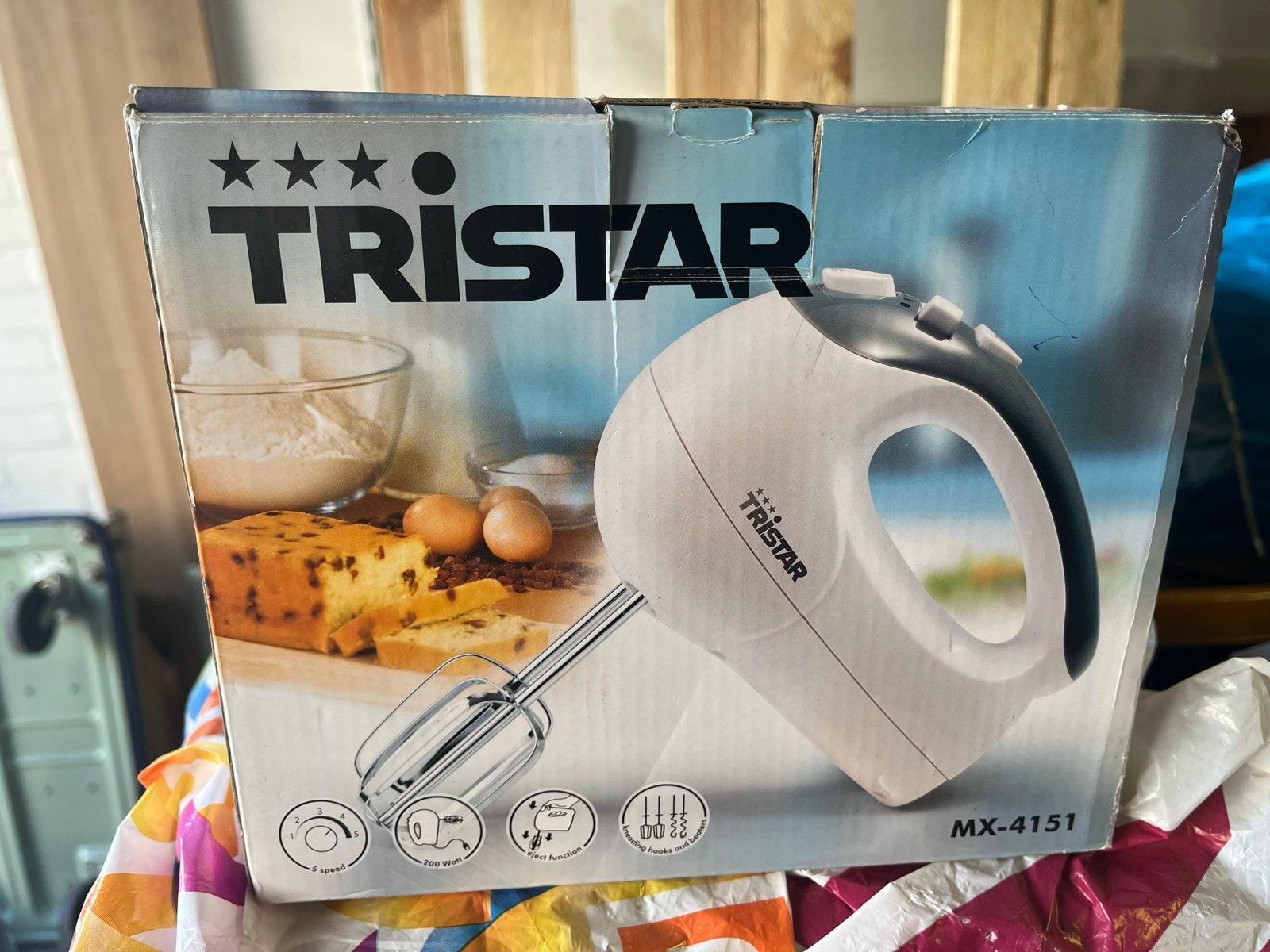 Tristar Handmixer MX-4151 - Nieuw in doos, Minder dan 1 liter, Ophalen, Nieuw, 3 snelheden of meer