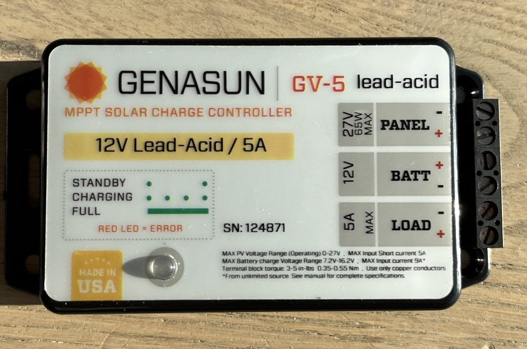 Genasun GV-5 mppt laadregelaar, Ophalen, Zo goed als nieuw, Overige typen
