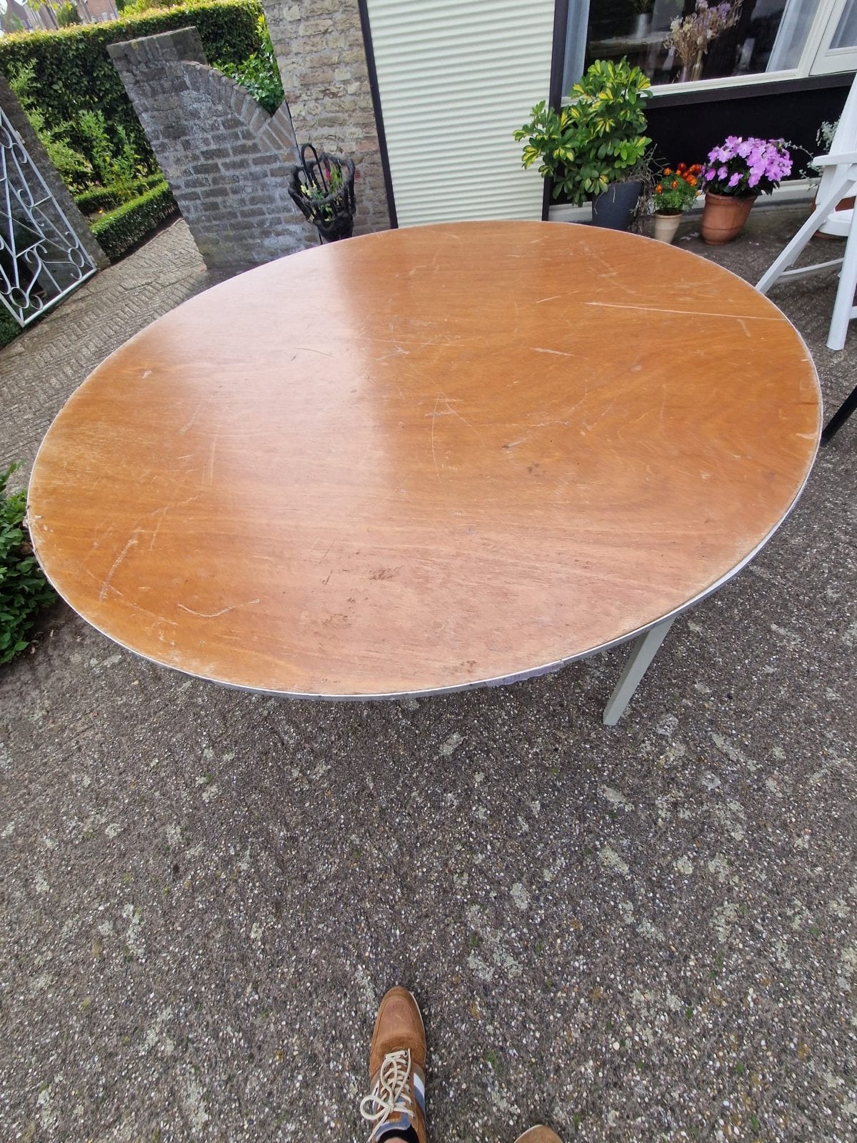Ronde klaptafel - Ideaal voor feesten en evenementen, Ophalen, Gebruikt, 100 tot 150 cm, Rond