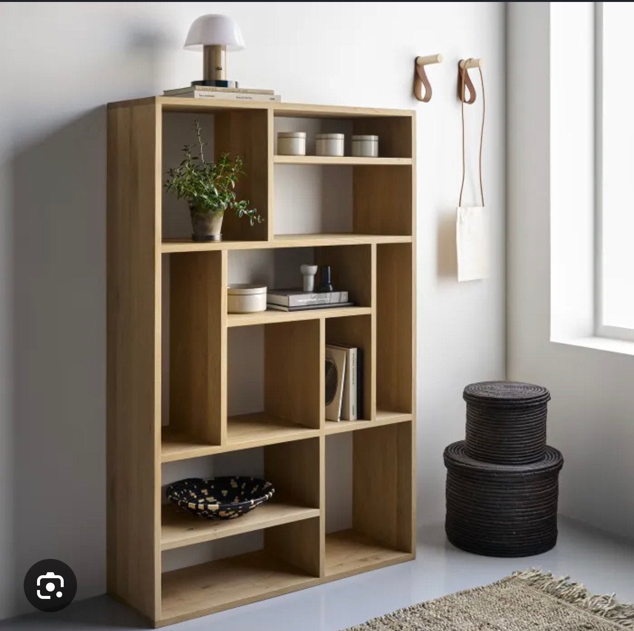 Ethnicraft M Rack Small – massief eiken – designkast, Ophalen, Met plank(en), 100 tot 150 cm, Design