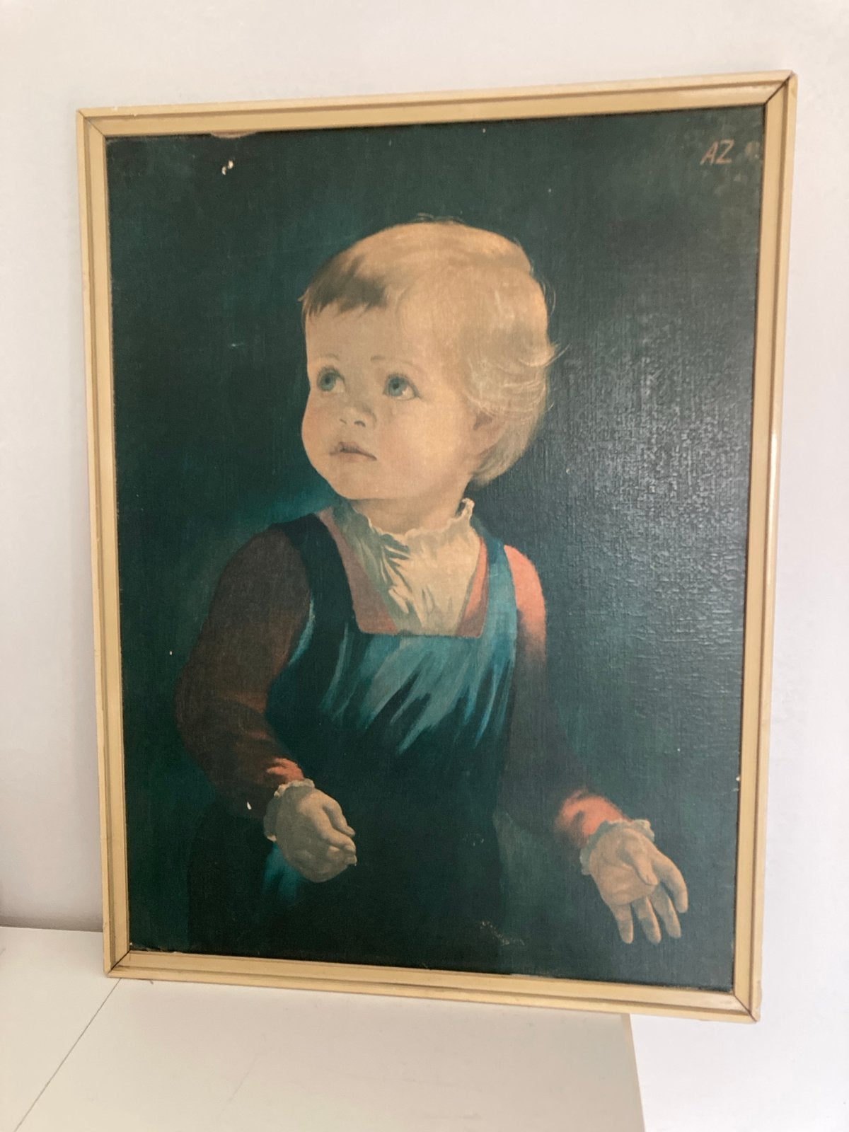 Vintage prent van een kind, Antiek en Kunst, Kunst | Schilderijen | Klassiek, Ophalen of Verzenden