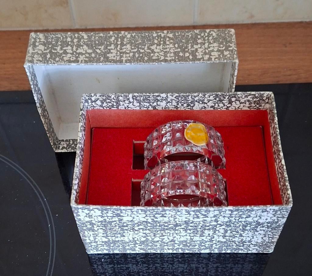 Servetringen kristal- 24% PbO - Made in West-Germany, Ophalen of Verzenden