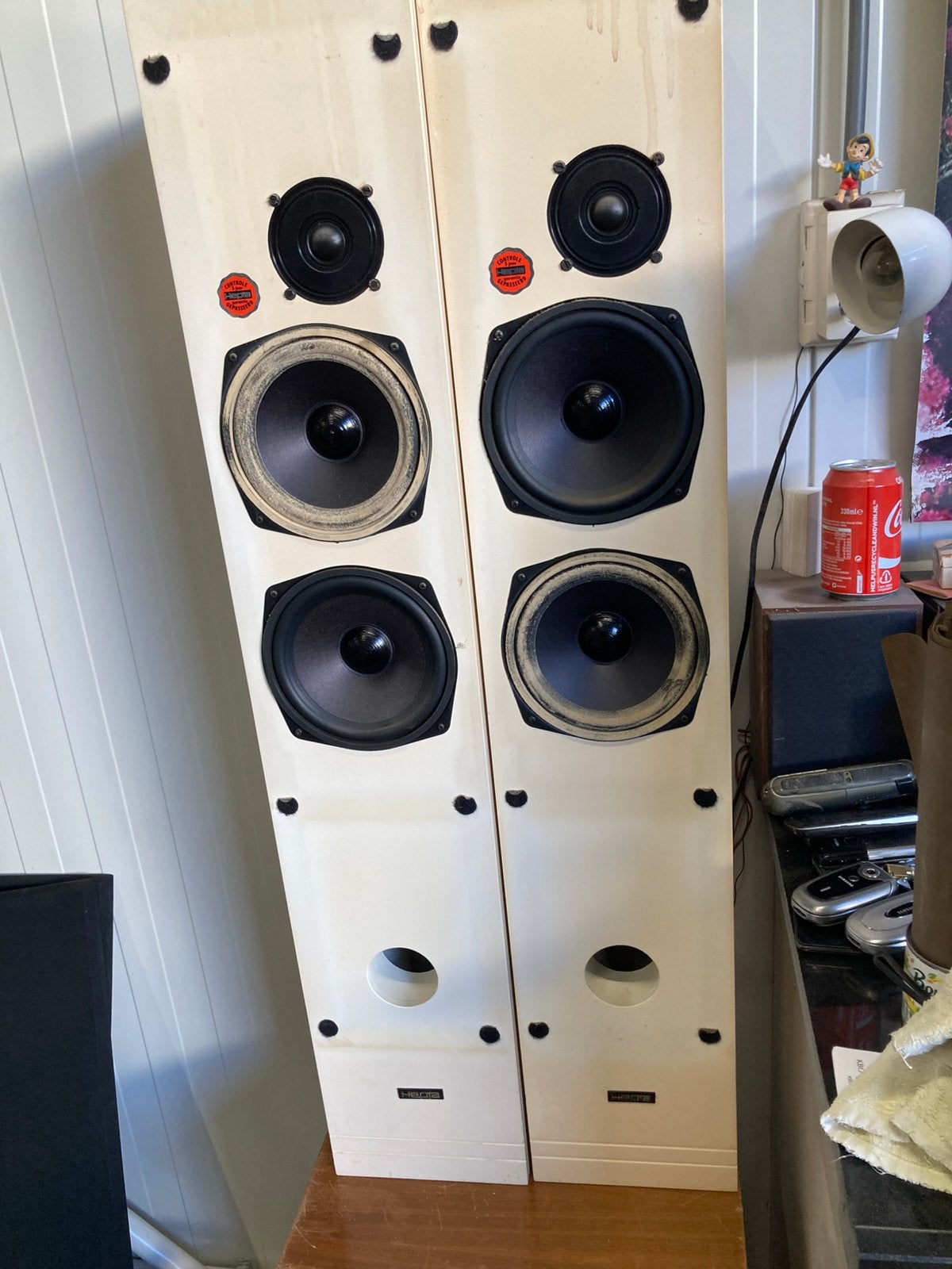 Hepta speakers zilver snoeren, Audio, Tv en Foto, Ophalen, Gebruikt, Minder dan 60 watt, Overige merken
