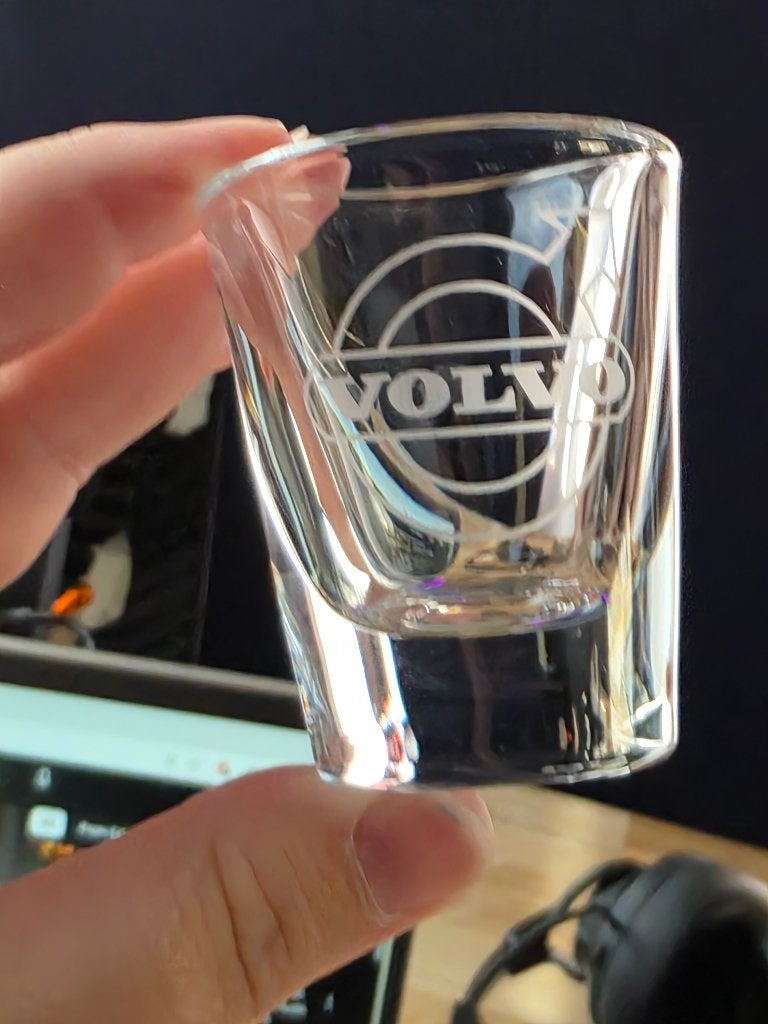 Volvo shotglazen set 3 stuks 30 ml vrachtwagen auto, Verzamelen, Ophalen of Verzenden, Nieuw, Borrel- of Shotglas