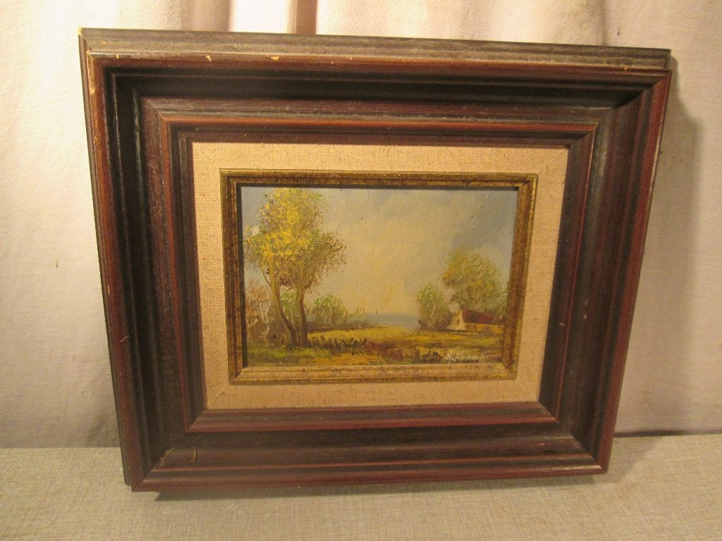 Mooi Geschilderd Werk 'Huisje in de Kempen' - gesigneerd, Doek, Ophalen of Verzenden, Landschap, Olieverf