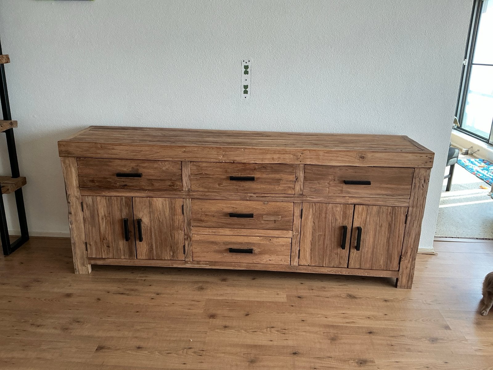 Prachtig bielzen dressoir - Zo goed als nieuw, Ophalen of Verzenden, Zo goed als nieuw, 200 cm of meer, Met lade(s)