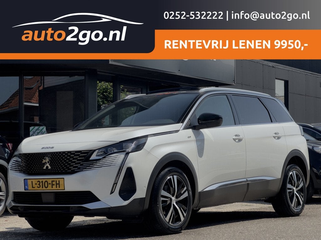 Peugeot 5008 1.2 AUT8 GT 7PERS PANODAK LEDER NAVI CAMERA DIG, Auto's, Peugeot, Gebruikt, 1199 cc, 7 stoelen, Wit