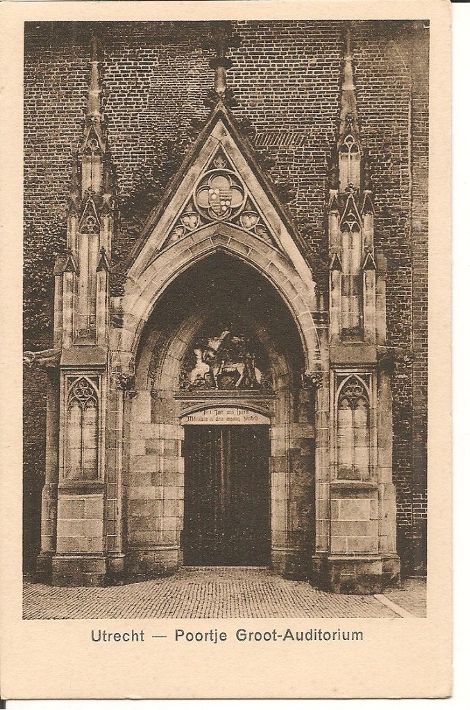 Oude Ansichtkaart Utrecht - Poortje Groot-Auditorium, Ophalen of Verzenden, 1920 tot 1940, Gelopen, Utrecht