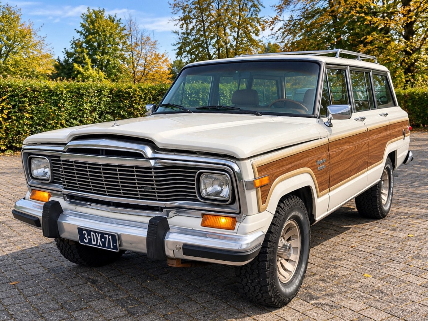 ‼️JEEP GRAND WAGONEER 5.9 V8 LIMITED BJ1974 BELASTINGVRIJ‼️, Auto's, Beige, Wit, Leder, Bedrijf