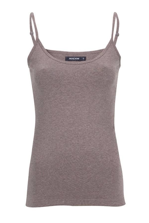 Moscow katoenen spaghetti top singlet tanktop taupe maat M, Maat 38/40 (M), Overige kleuren, Nieuw, Ophalen of Verzenden