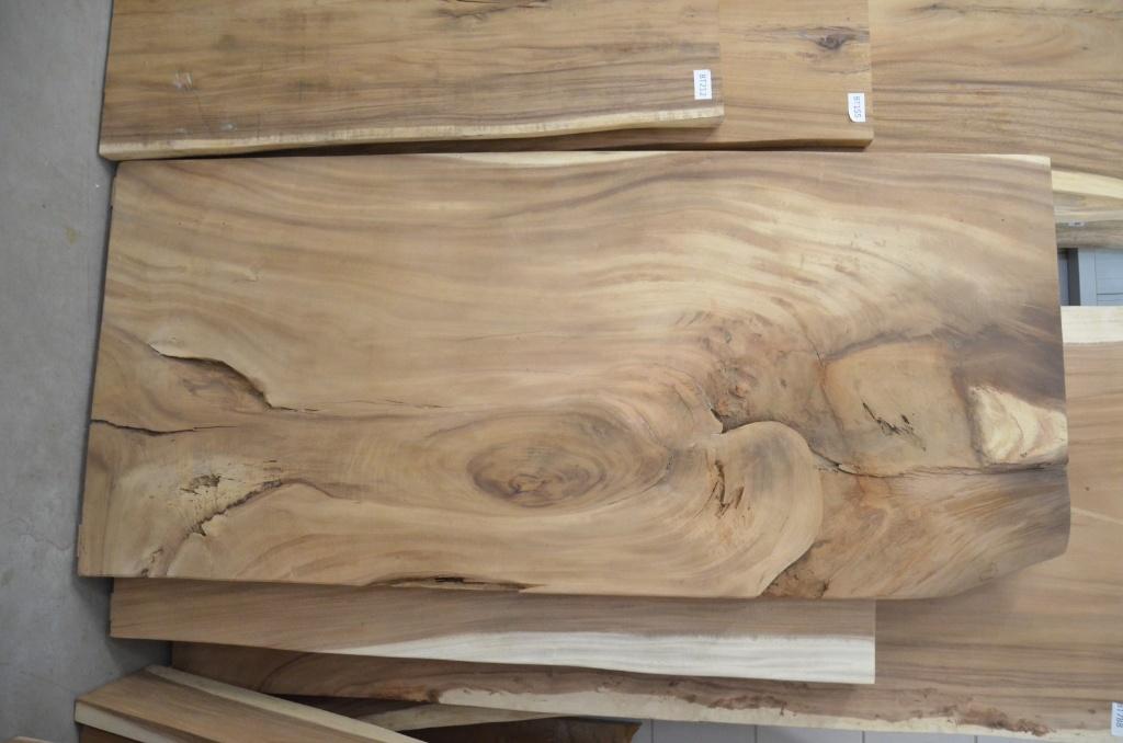 Boomstamtafel 220 cm suar -BT 213 - 2,2 meter boomstamtafel, Verzenden, Nieuw, Hout