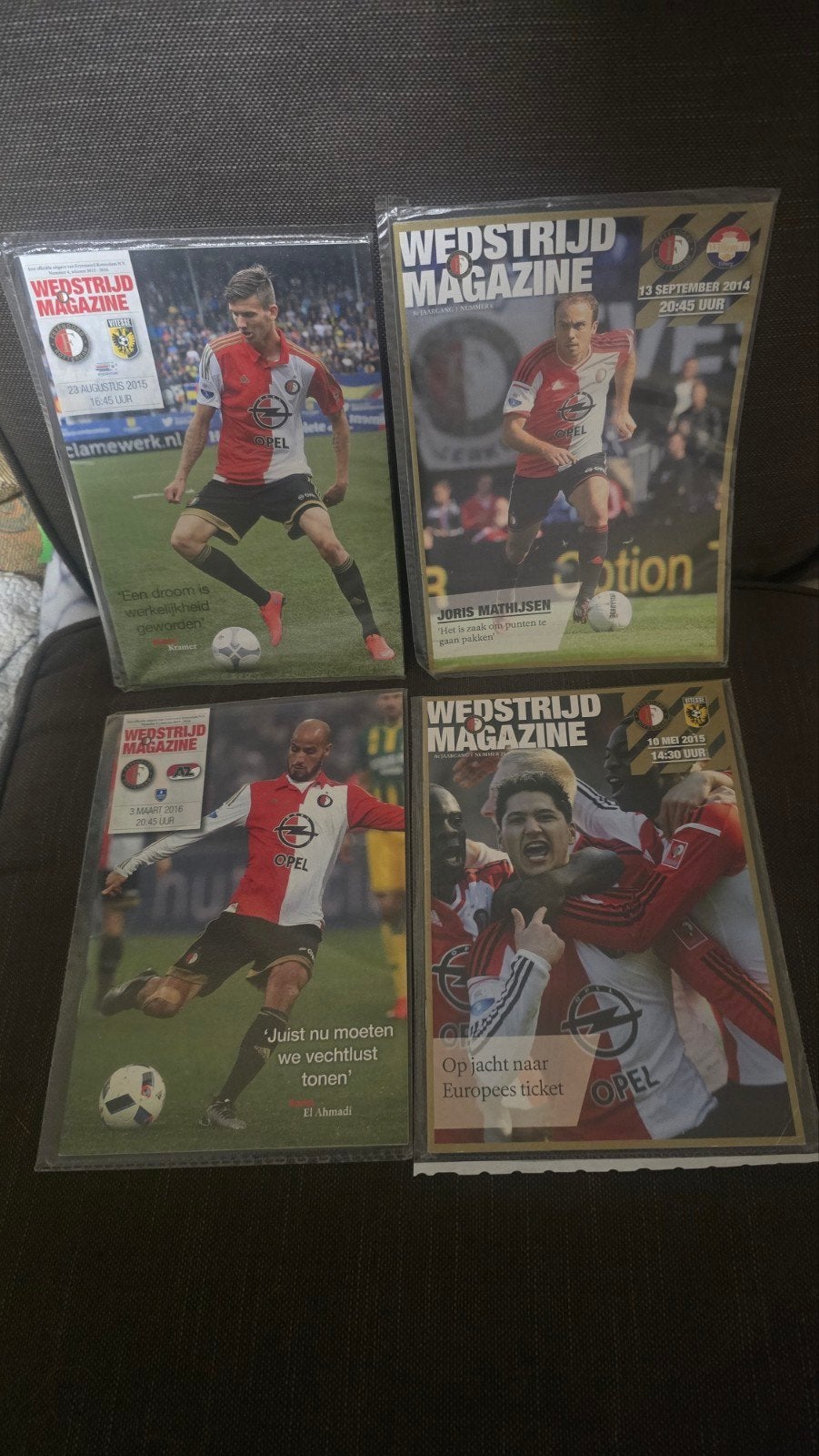 Feyenoord Wedstrijd Magazine Collectie (4 stuks), Ophalen of Verzenden, Zo goed als nieuw, Overige typen