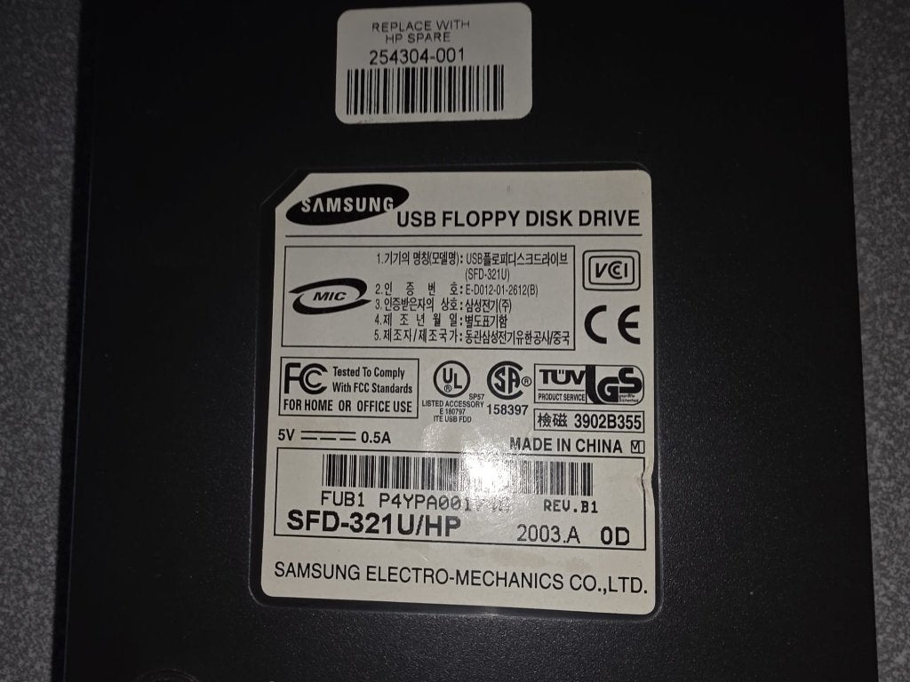 Externe floppy drive, Ophalen, Windows