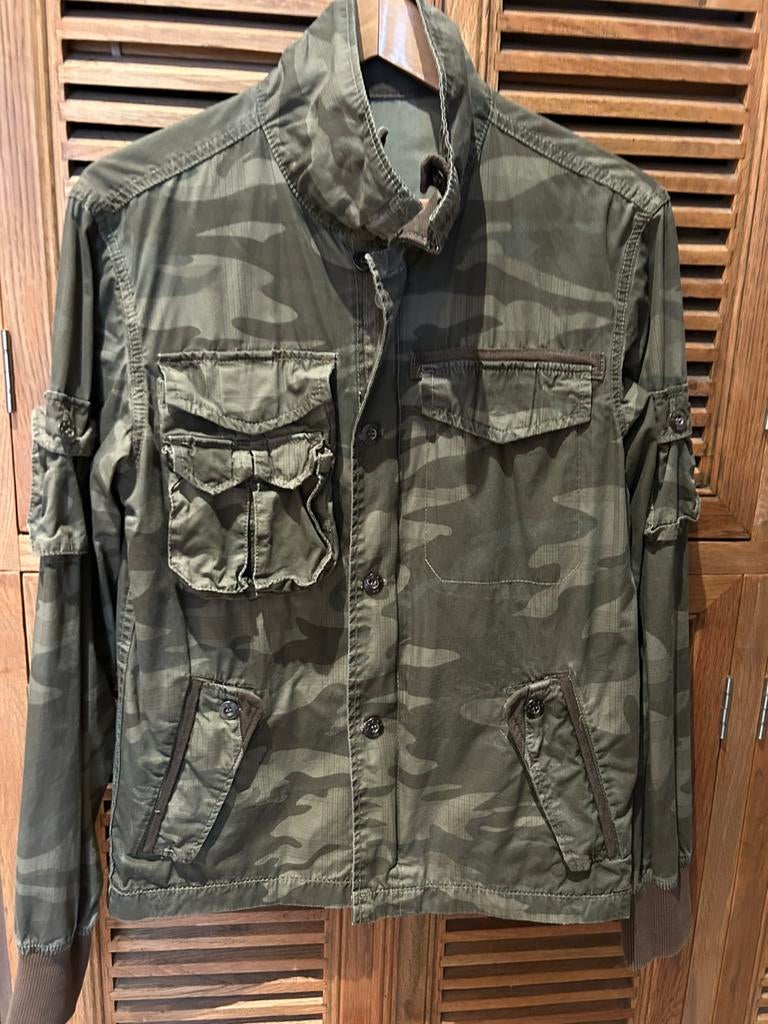 Army print - kek jasje - maat M, Ophalen of Verzenden, Zo goed als nieuw, Groen