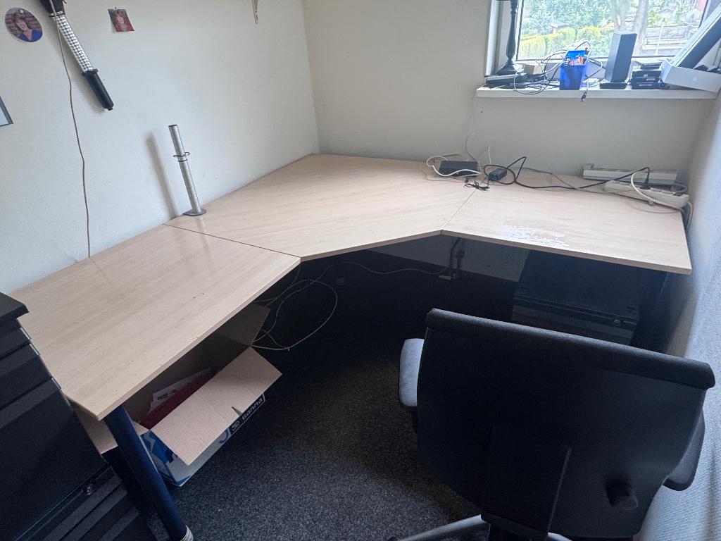 Bureau, Ophalen, Demontabel, Gebruikt, Hout