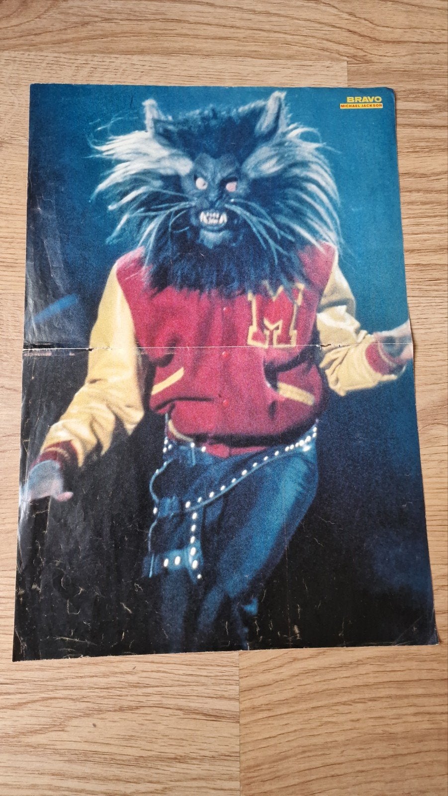 Michael Jackson Thriller Werewolf Poster Bravo, Verzamelen, Verzenden, A1 t/m A3, Muziek, Rechthoekig Staand