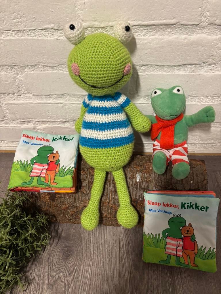 knuffels van kikker Max Velthuijs, stoffen leesboekjes, Kinderen en Baby's, Speelgoed | Knuffels en Pluche, Zo goed als nieuw