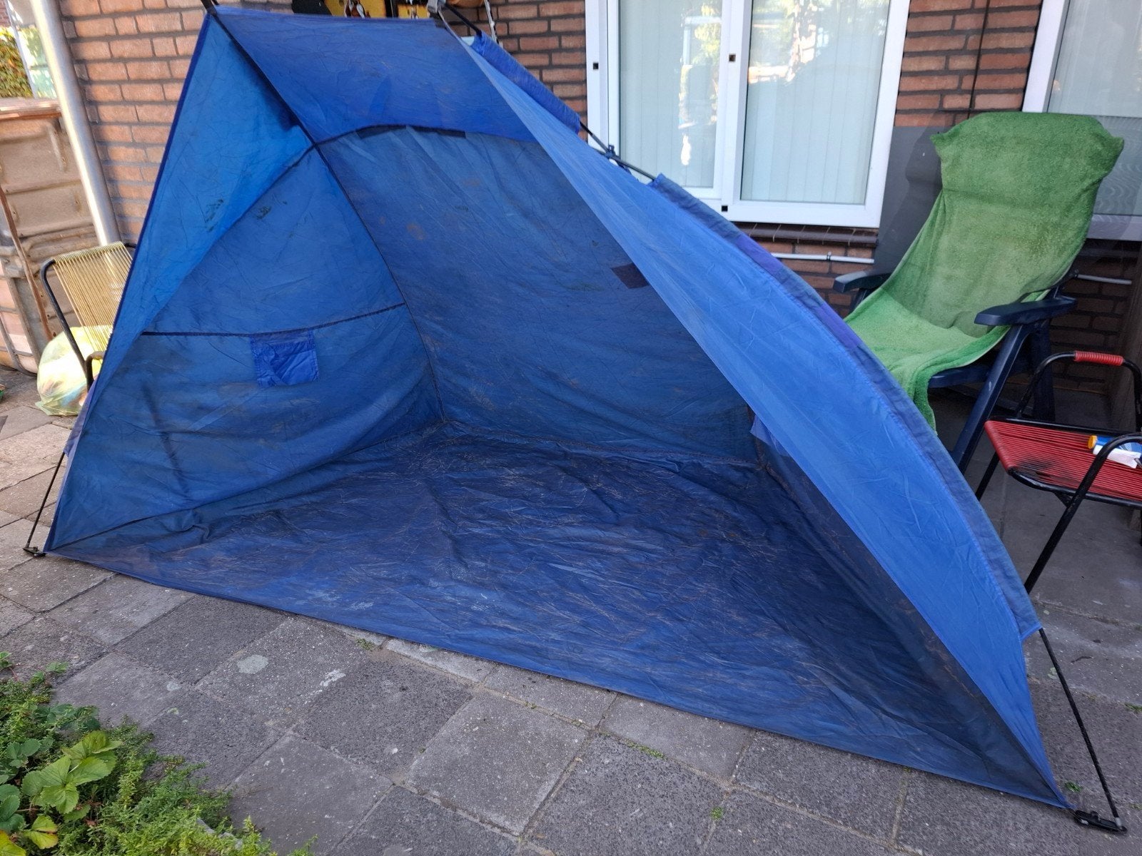 strandscherm /windscherm., Ophalen of Verzenden, Uittrekbaar, Gebruikt