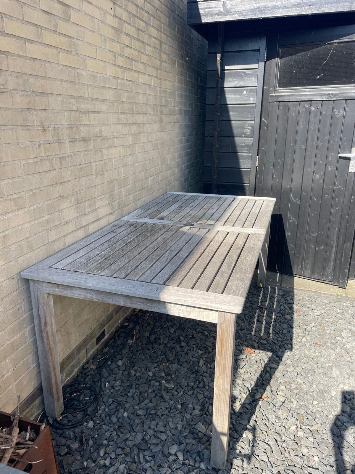 Teak hout tuintafel, Tuin en Terras, Tuintafels, Ophalen, Zo goed als nieuw, Rechthoekig, Teakhout