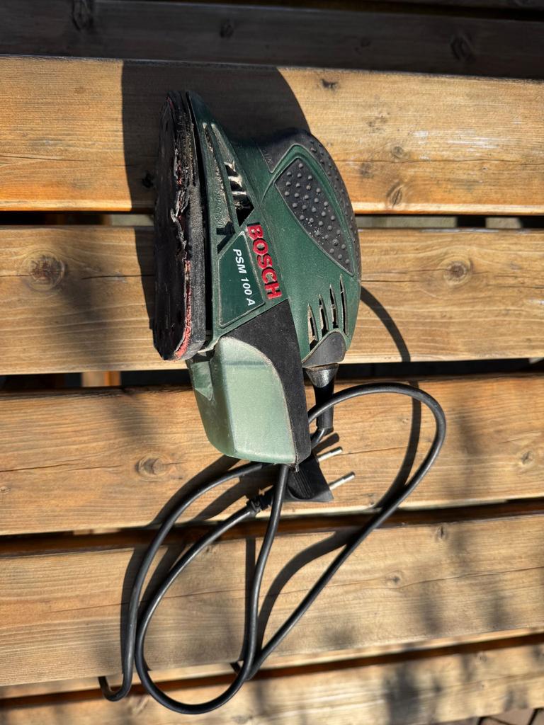 Bosch PSM 100 A Multischuurmachine, Doe-het-zelf en Verbouw, Gereedschap | Schuurmachines, Ophalen, Gebruikt, Minder dan 600 watt