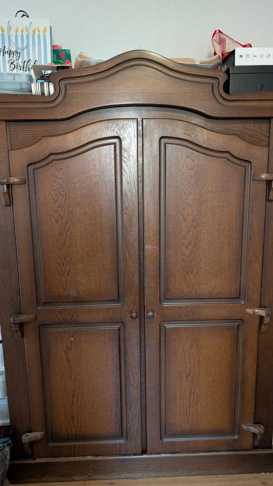 Eikenhouten kast met planken - Klassieke stijl