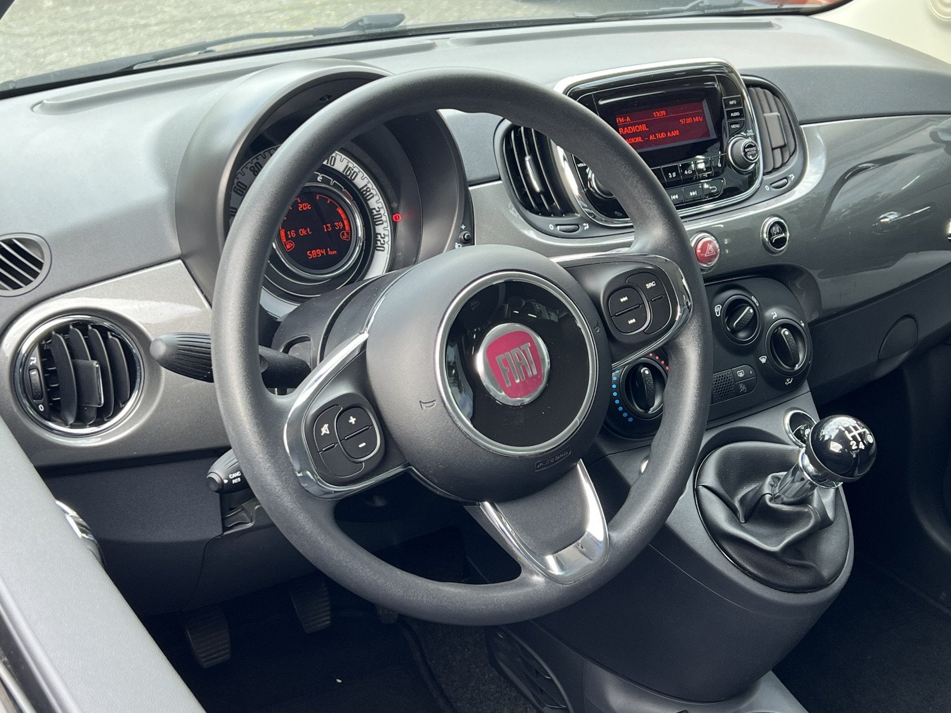 Fiat 500 1.0 TwinAir Pop | Cruise control | Airco | Lichtmet, Auto's, Voorwielaandrijving, Stof, Gebruikt, Euro 6