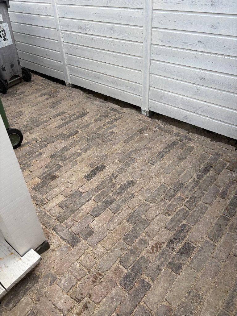 p008 Oude gebakken klinkers Dikformaat geel brons, Ophalen, Gebruikt, 10 m² of meer, Klinkers