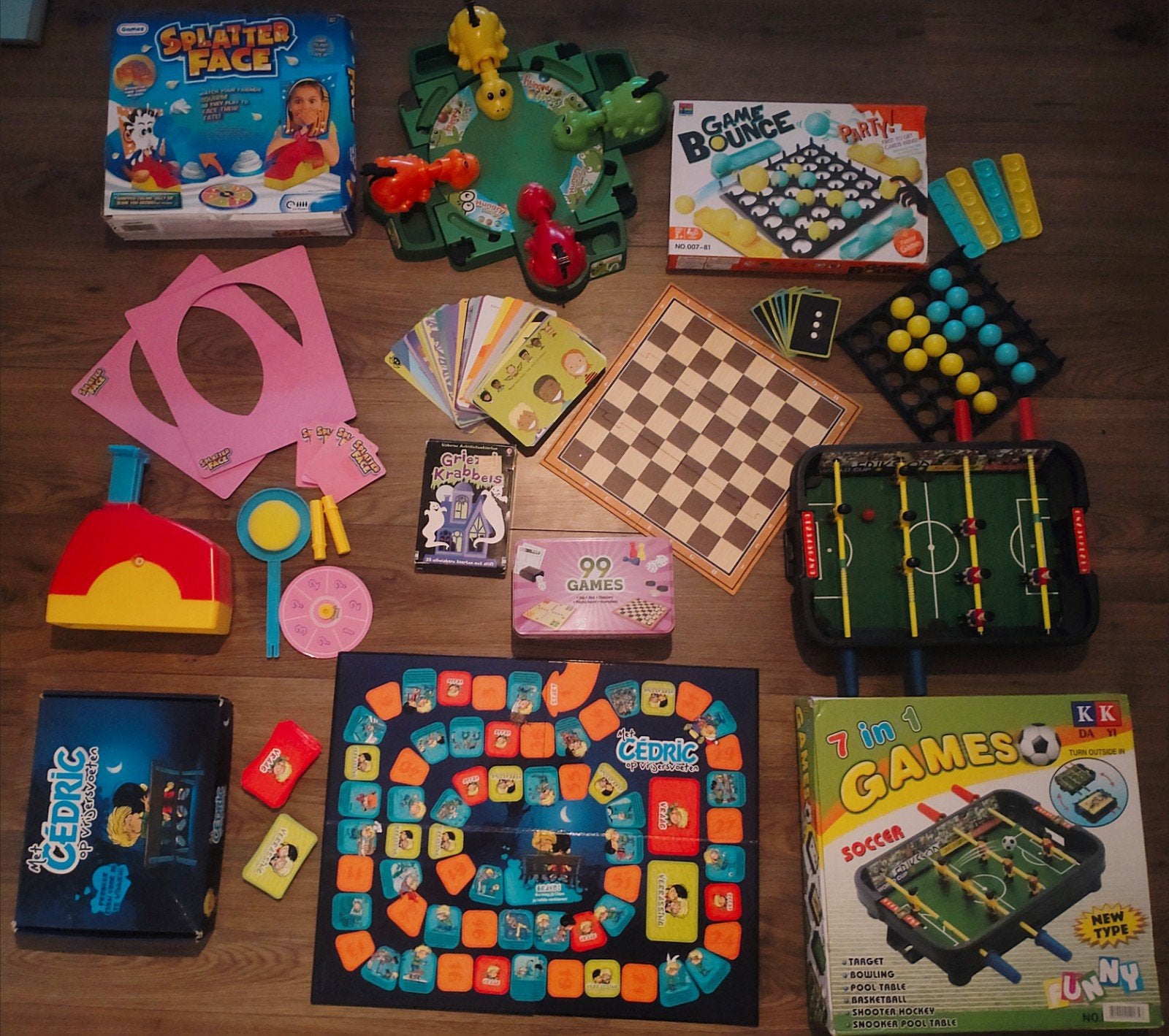 Partij gezelschapsspellen – o.a. tafelvoetbal & 99 Games, Hobby en Vrije tijd, Een of twee spelers, Verzenden, Gebruikt, Diverse