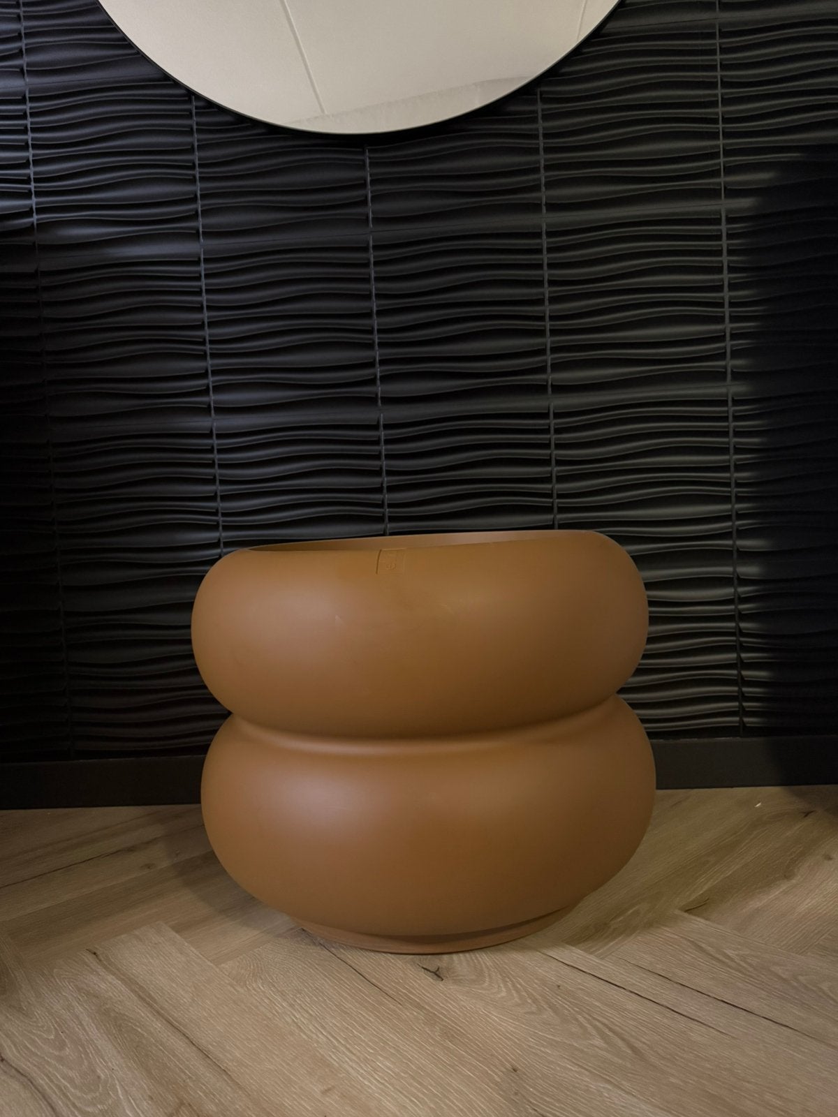 Elho amber roll brede variant bloempot plantenpot boompot, Kunststof, Minder dan 60 cm, Rond, Nieuw