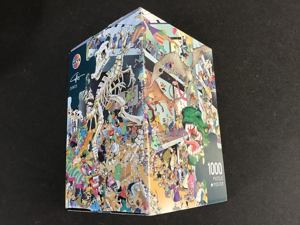 Heye Puzzel / Dinos /Giuseppe Calligaro / Dinosaurus Museum, Ophalen of Verzenden, 500 t/m 1500 stukjes, Gebruikt, Legpuzzel