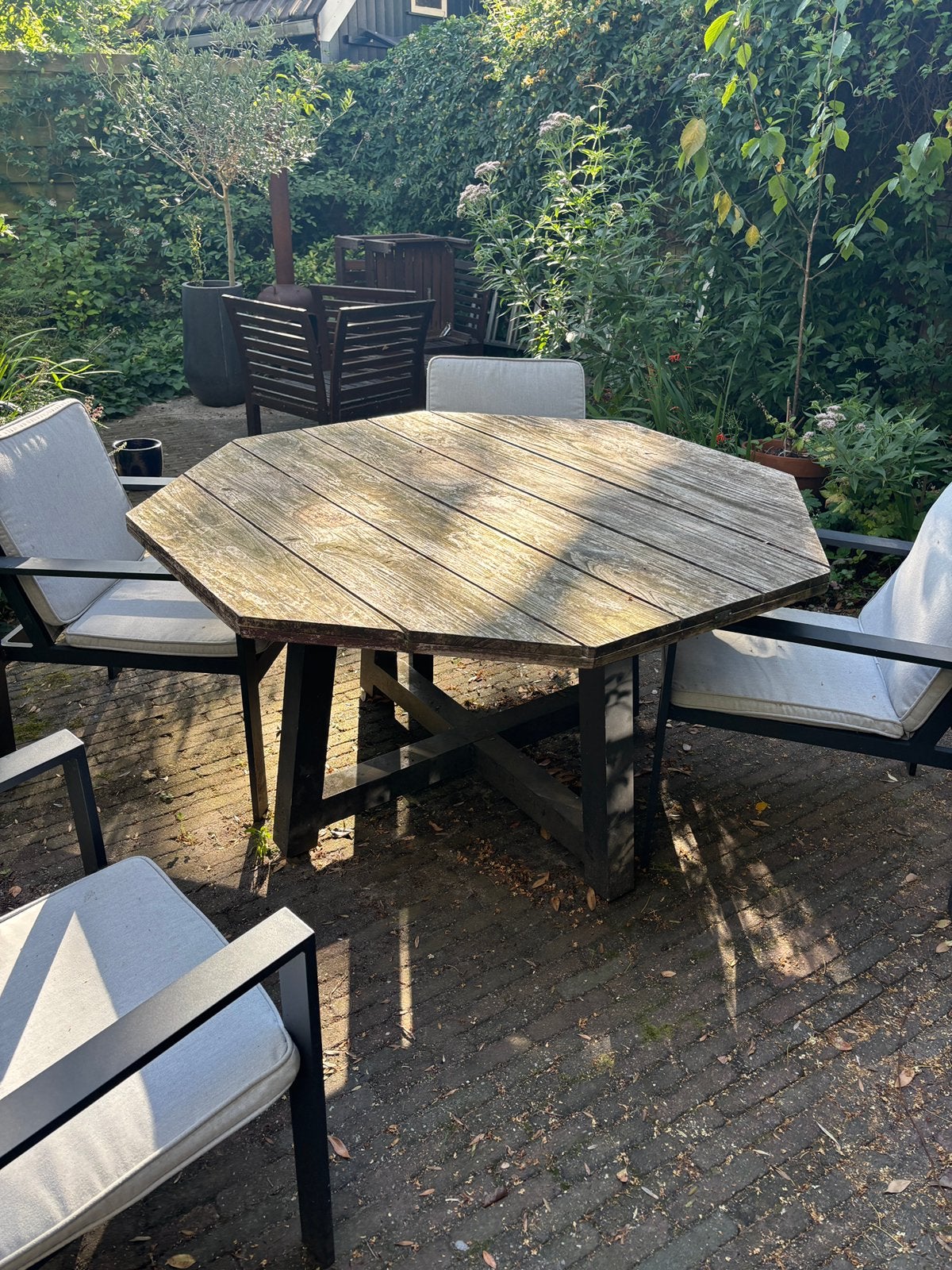 Tuintafel, Tuin en Terras, Tuintafels, Ophalen, Zo goed als nieuw, Teakhout