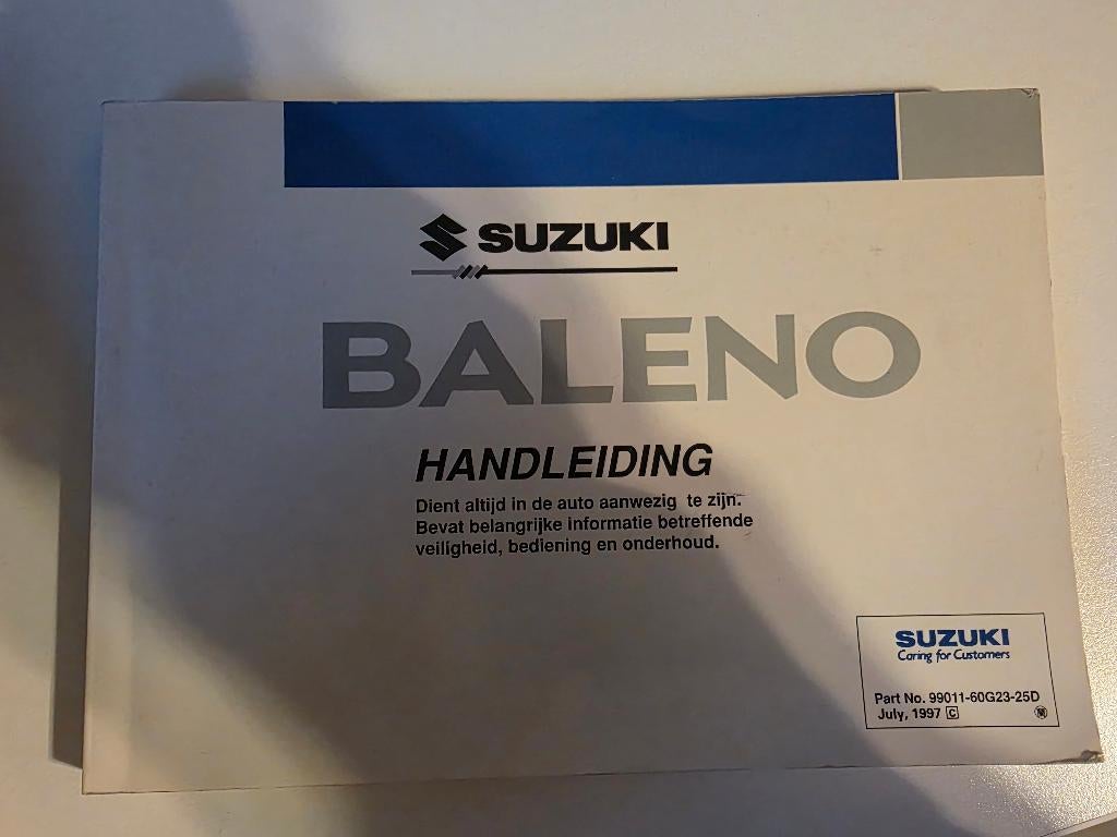 Suzuki Baleno handleiding 1997, Ophalen