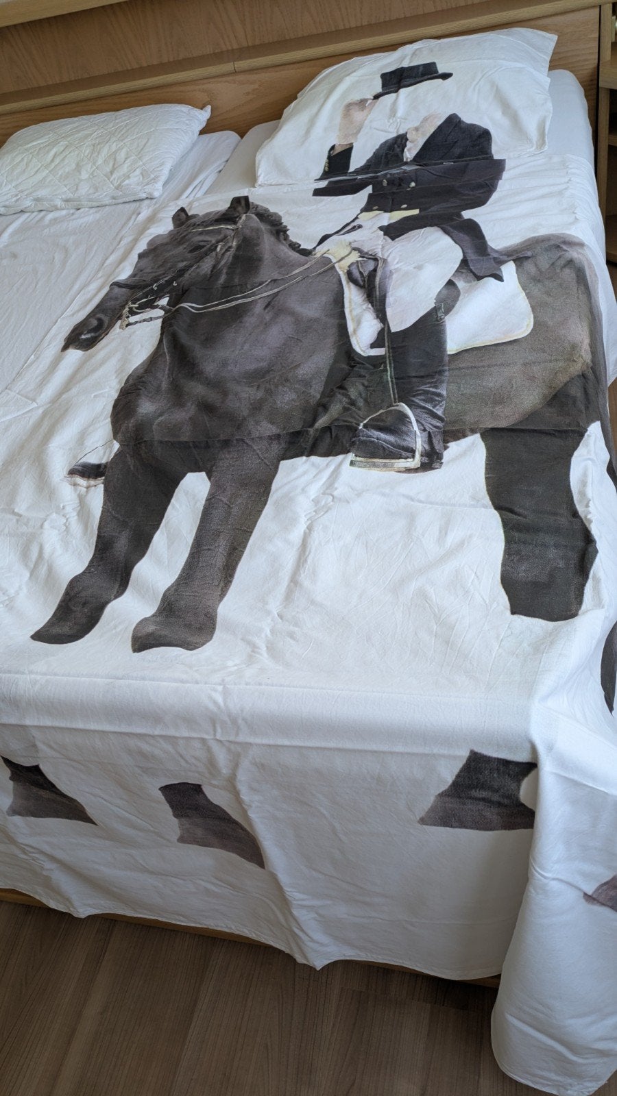 dekbedhoes een persoons paard, Meisje, Wit, Ophalen of Verzenden, Zo goed als nieuw