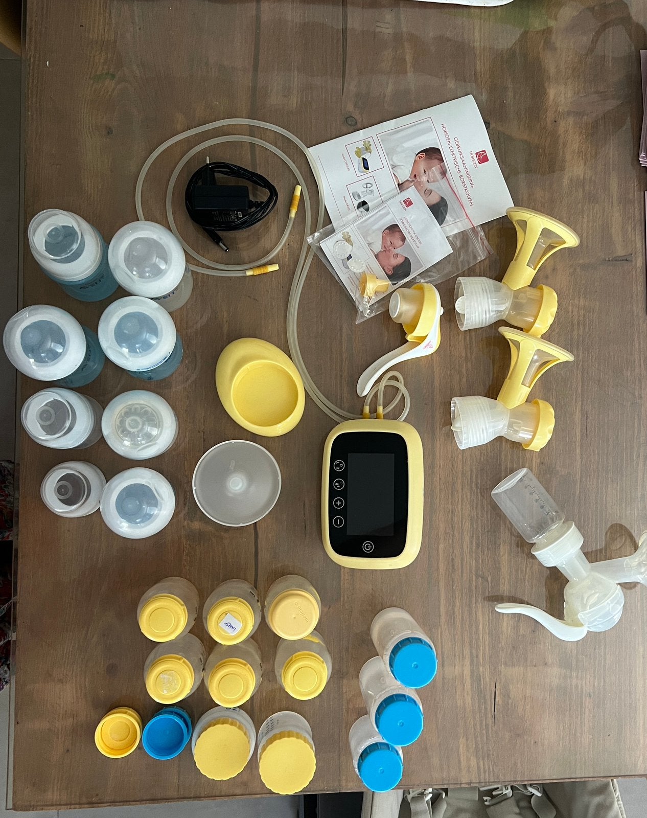 Horigen Dubbele Borstkolf (gesloten systeem) met Accessoires, Gebruikt, Borstkolf, Ophalen of Verzenden, Horigen