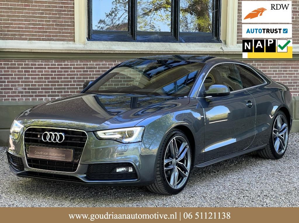 Audi A5 1.8 TFSI Coupé 3x S-Line Full-option | CarPlay, Voorwielaandrijving, Euro 5, Zwart, 4 cilinders