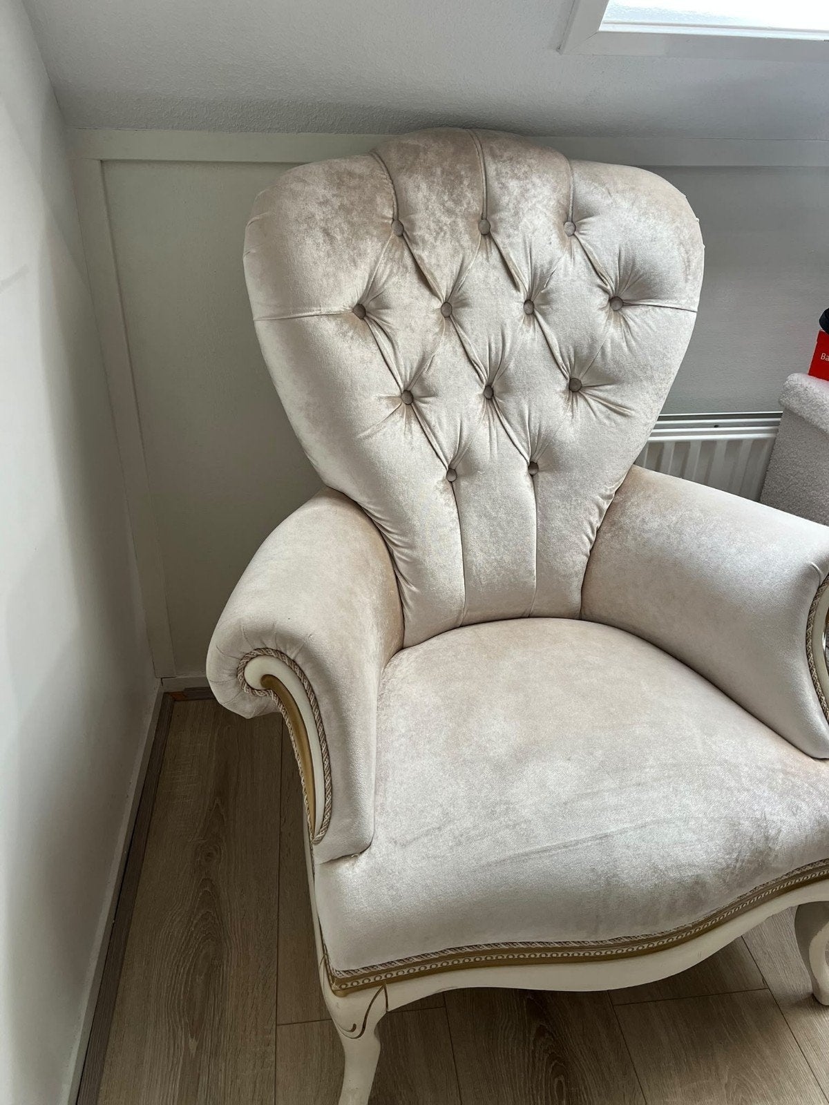 Twee elegante fauteuils in barokstijl, Huis en Inrichting, Ophalen, Hout, Eenpersoons, 75 tot 100 cm