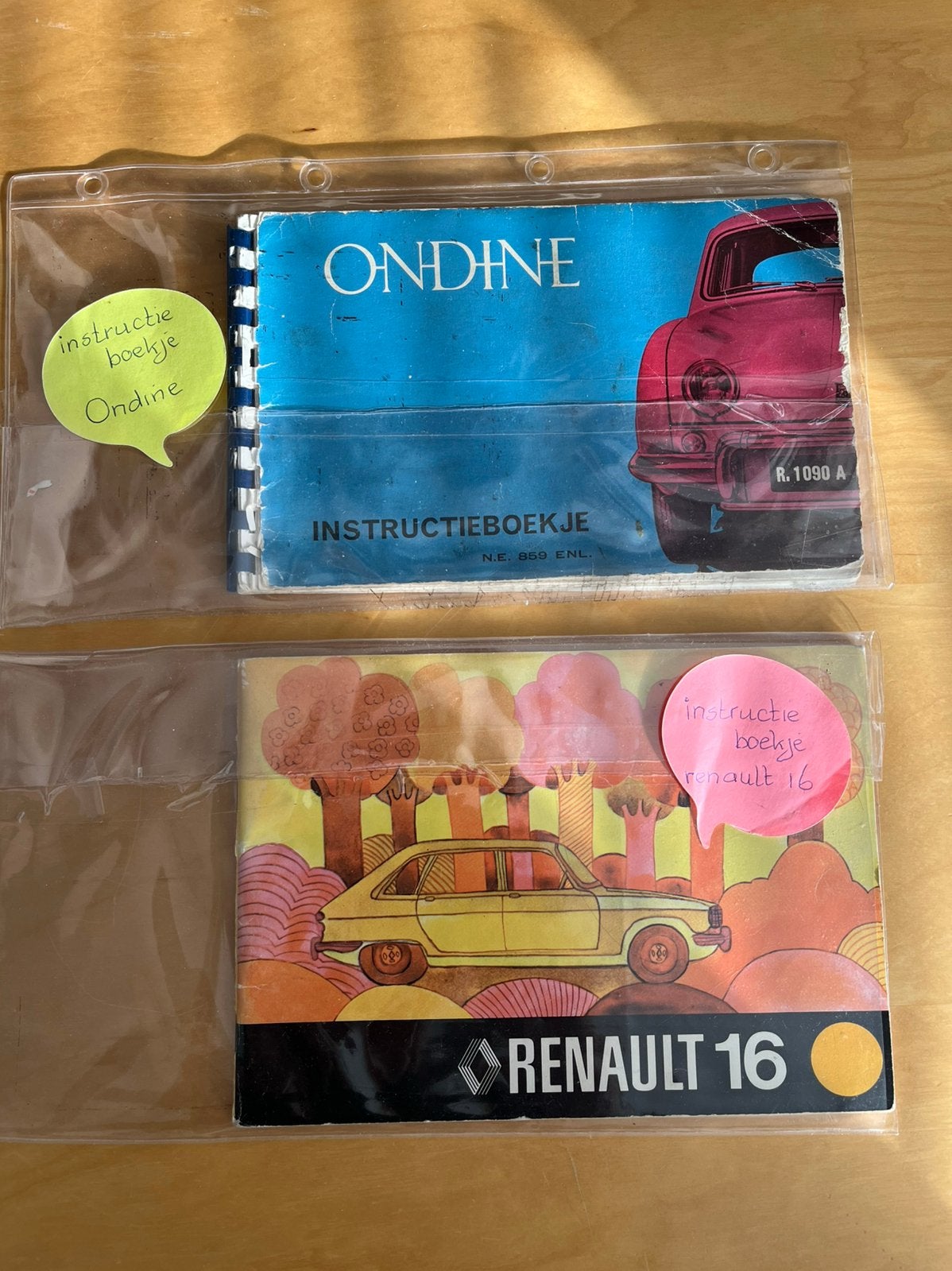 Instructieboekjes Ondine en Renault 16, Ophalen of Verzenden