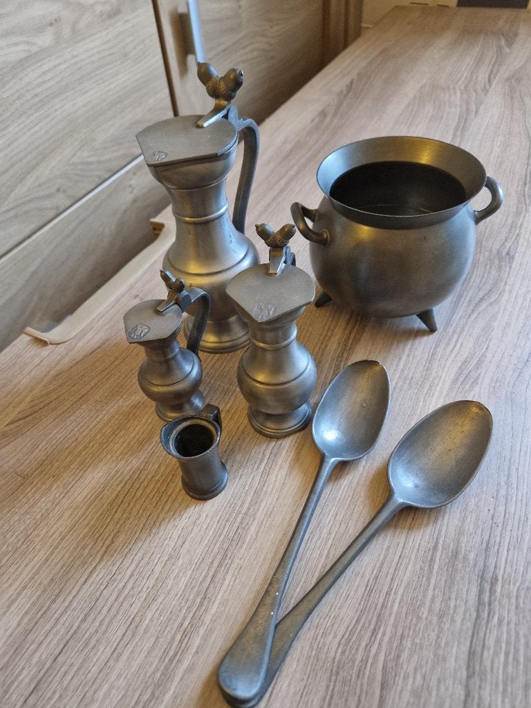 Tinnen set, Ophalen of Verzenden